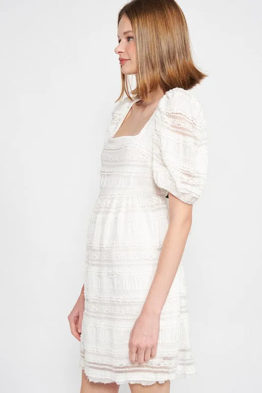 White Lace Babydoll Dress