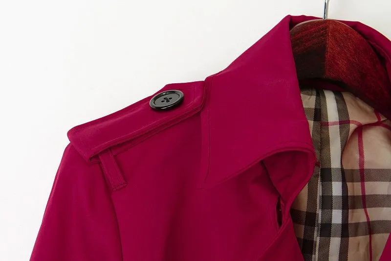 Women's Autumn Casual Slim Trench Coat | Women's Double-Breasted Trench