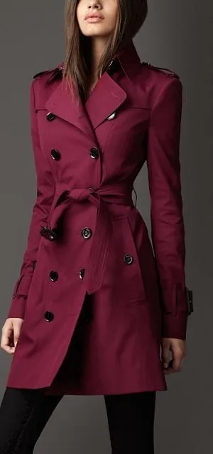 Women's Autumn Casual Slim Trench Coat | Women's Double-Breasted Trench