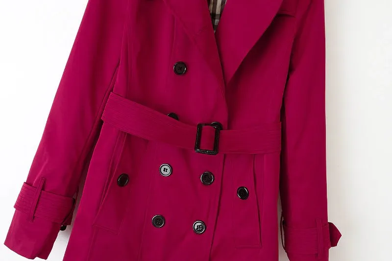 Women's Autumn Casual Slim Trench Coat | Women's Double-Breasted Trench
