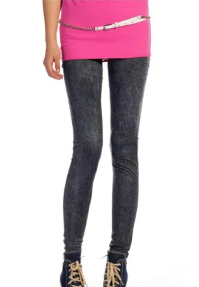Women's Casual Polyester Mid Waist Leggings