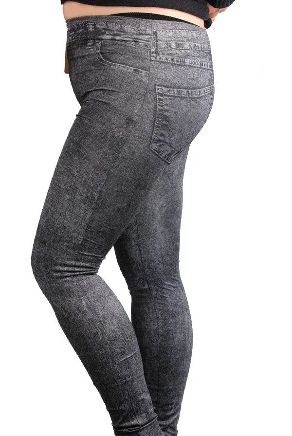 Women's Casual Polyester Mid Waist Leggings