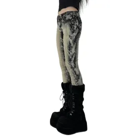 Y2K Baby Phat Concrete Wash Jeans (XXS)