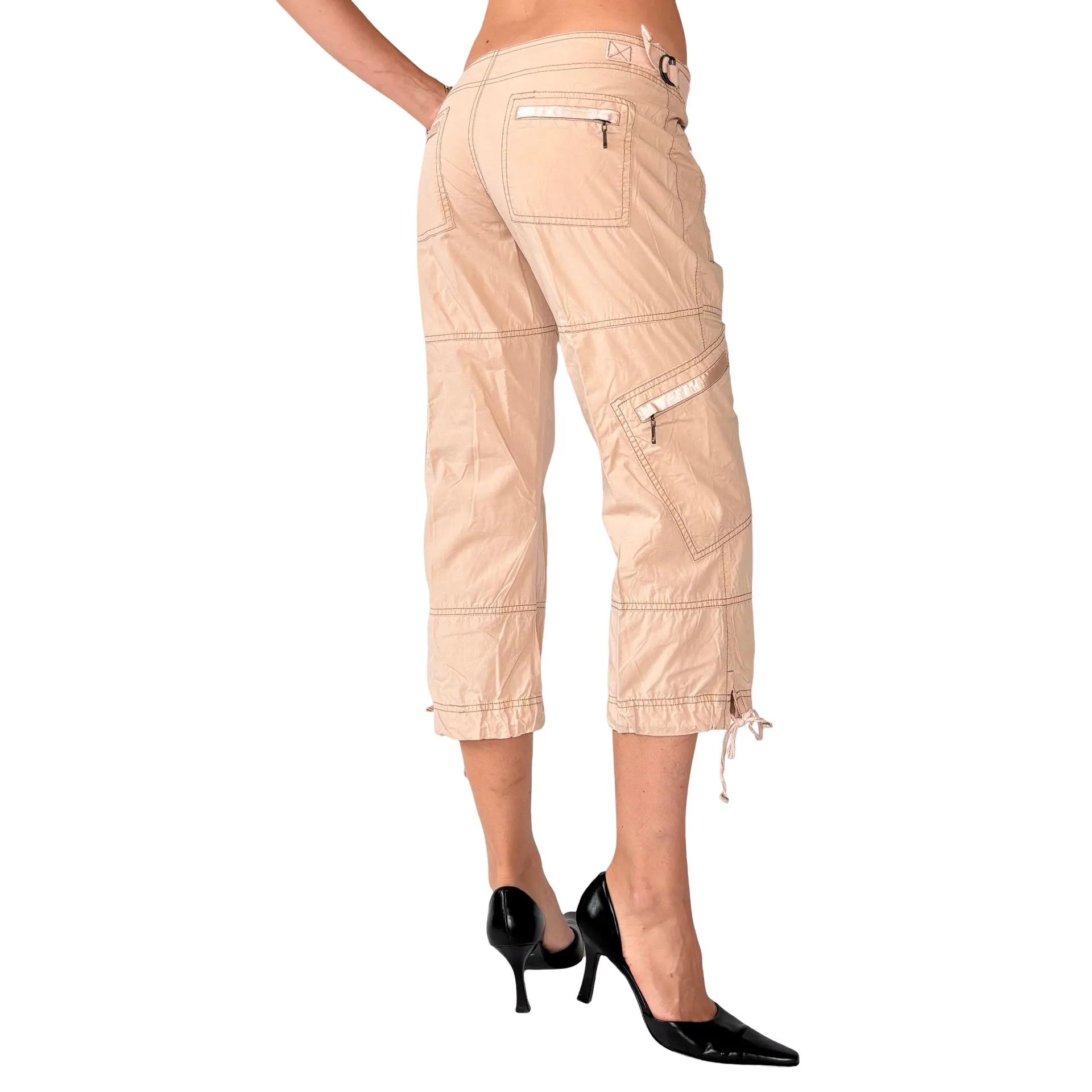 Y2K Low Rise Cargo Capris (S)